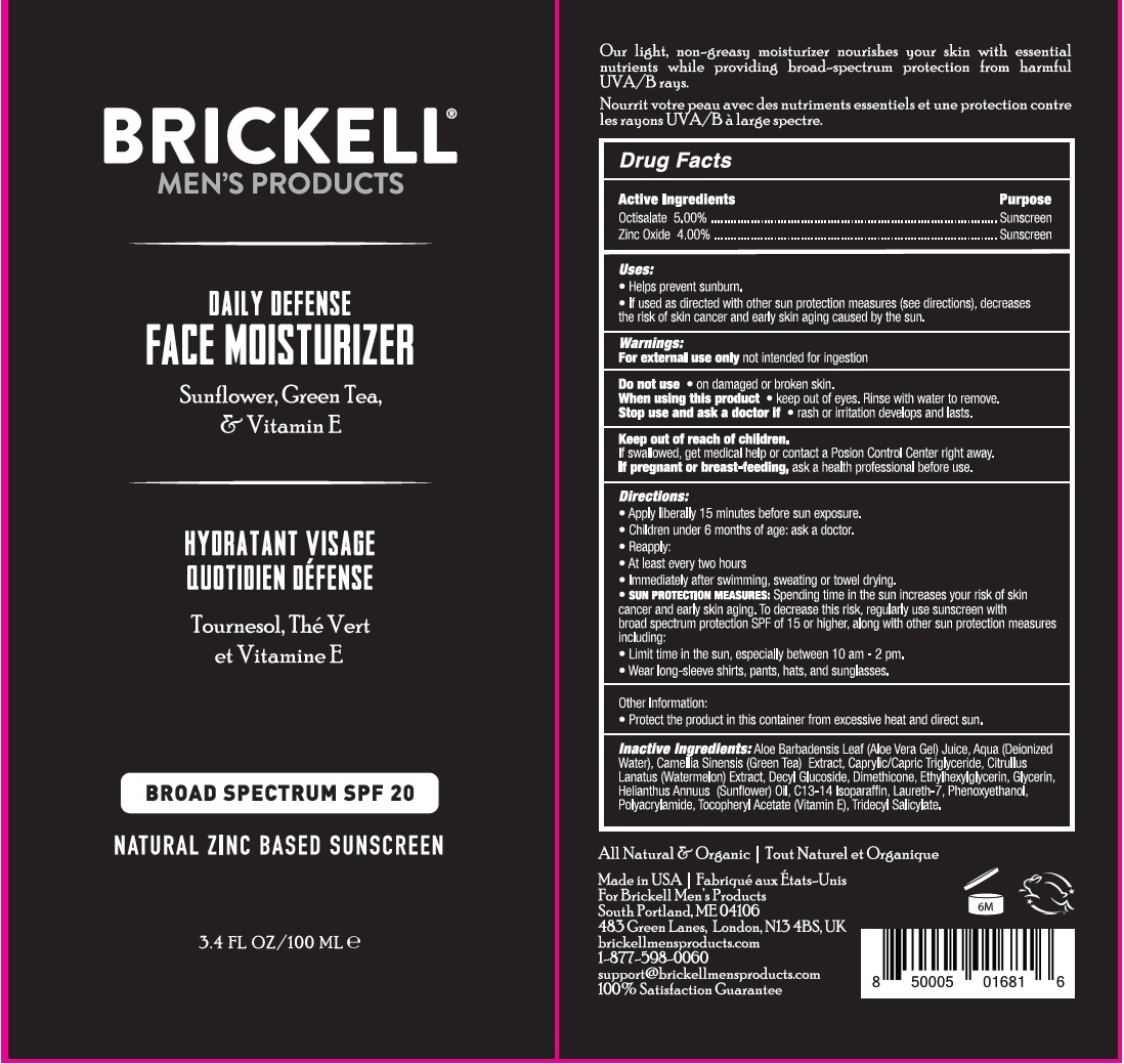 Pill image for Brickell Men's Products Daily Defense Face Moisturizer Spf-20