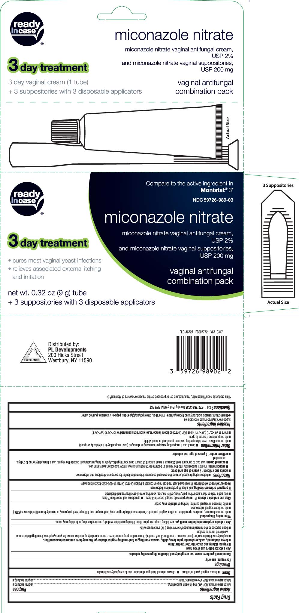 Pill image for Miconazole 3 Combination Pack