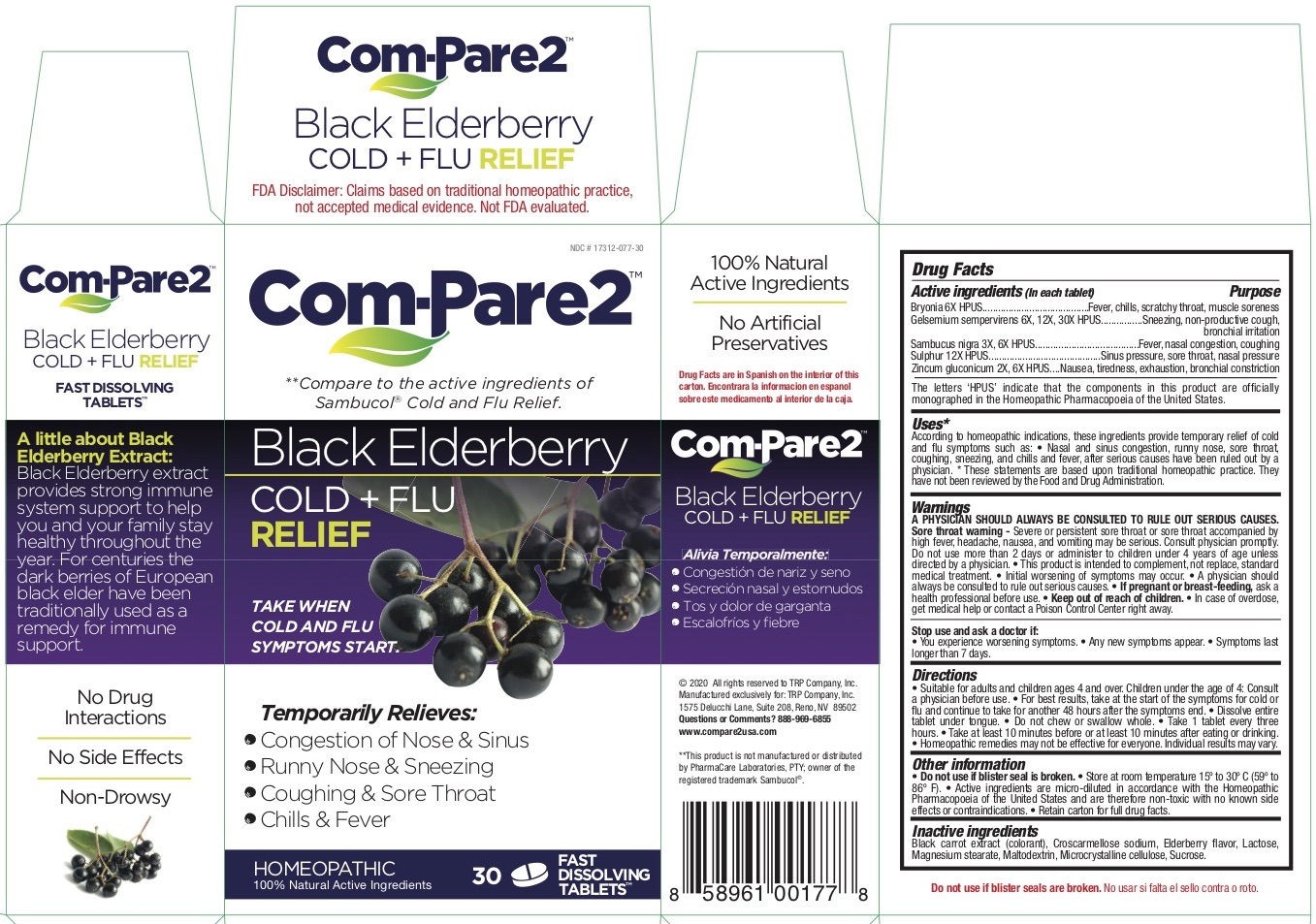 Pill image for Com-pare2 Black Elderberry Cold + Flu Relief Tm