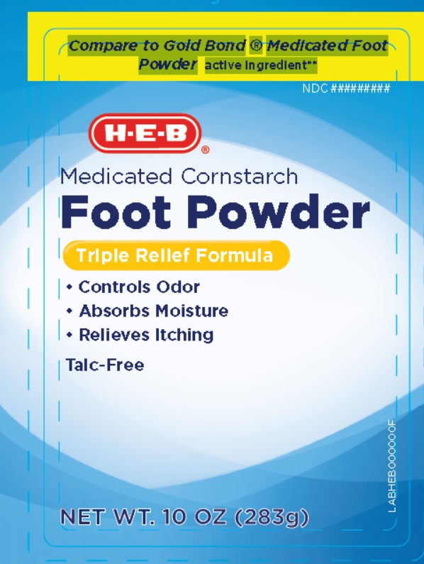Pill image for H-e-b Medicated Corn Starch Foot Powder