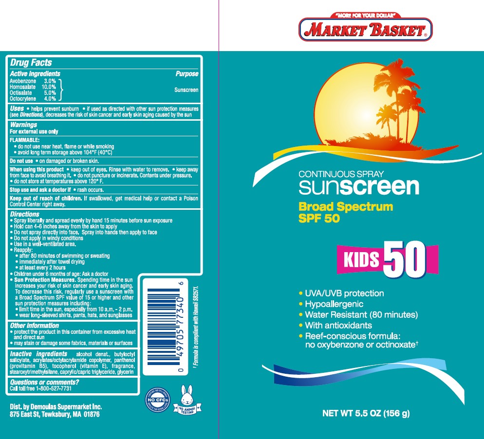 Pill image for Market Basket Kids Spf 50 Continuous Spray Sunscreen