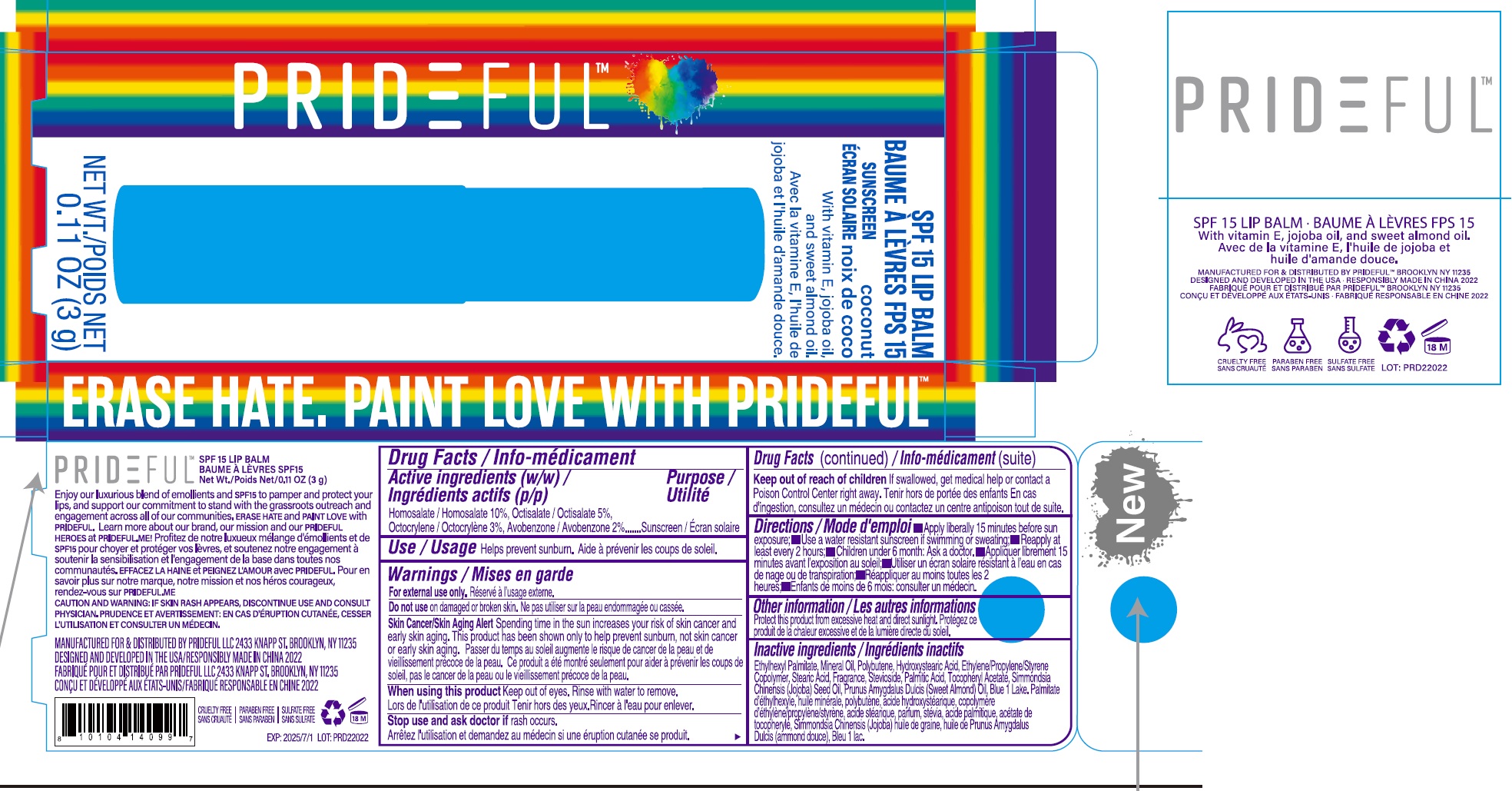 Pill image for Prideful Spf 15 Lip Balm-coconut