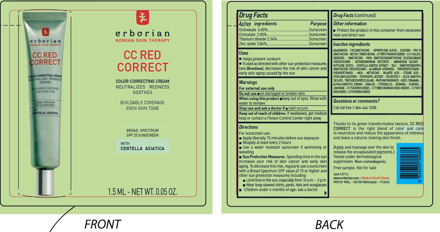 Pill image for Erborian Cc Red Correct Color Correcting Cream Spf 25