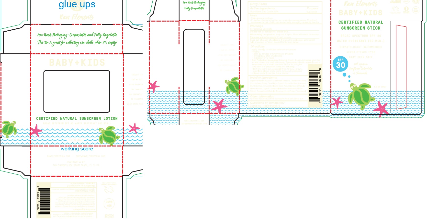 Pill image for Raw Elements Baby+kids Broad Spectrum Spf30 Sunscreen Stick
