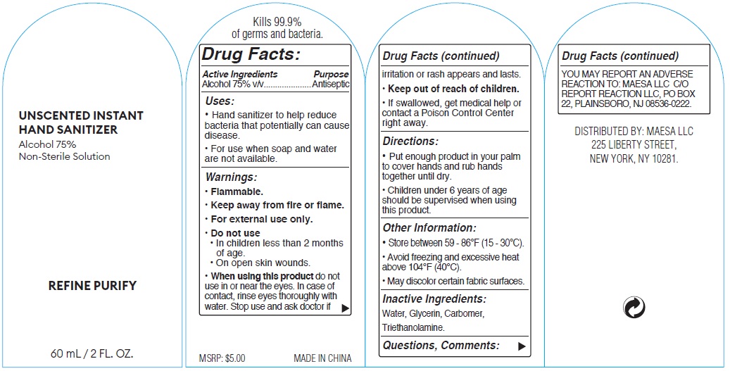 Pill image for refine purify unscented instant hand sanitizer