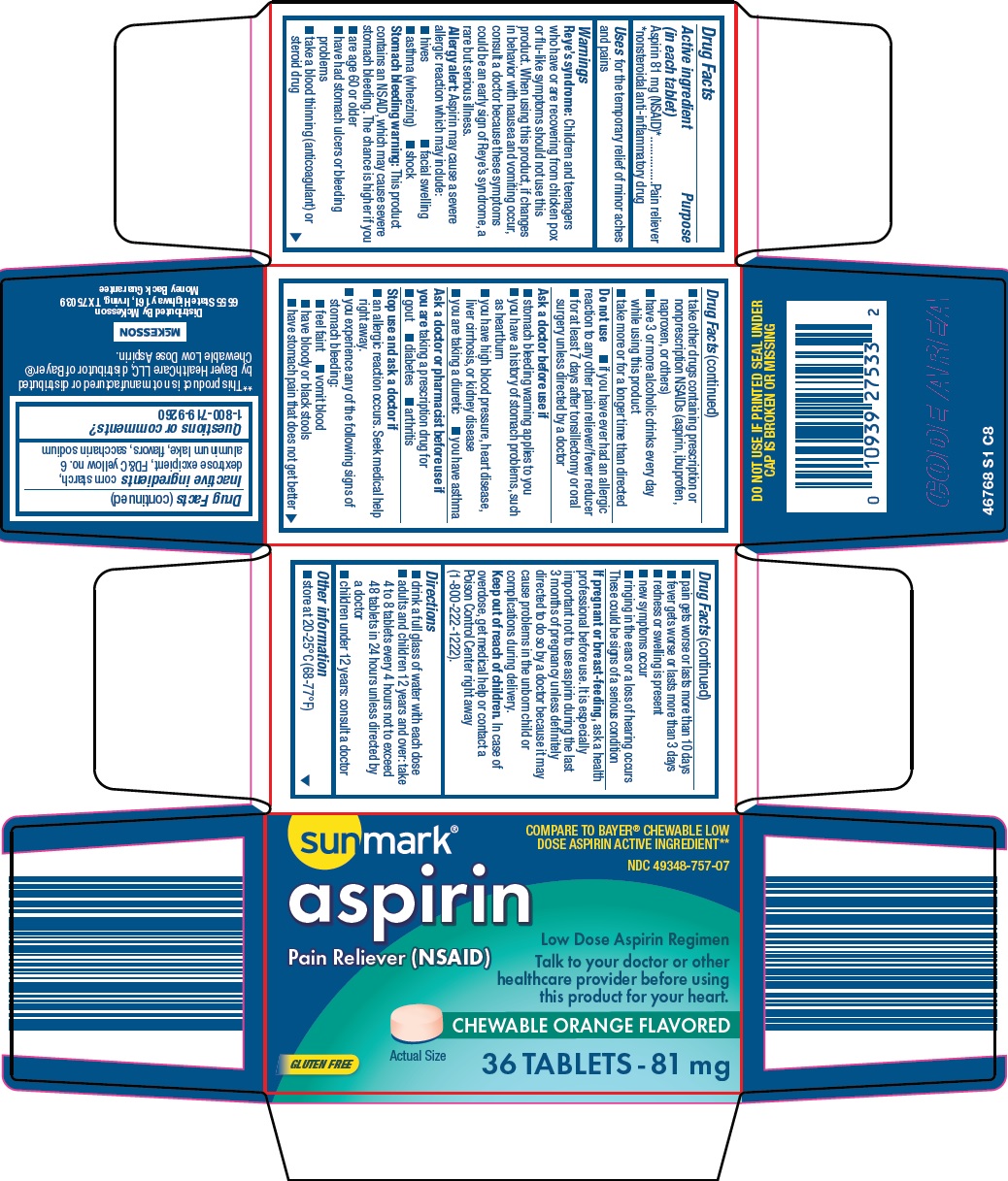 Pill image for Mckesson Aspirin Drug Facts
