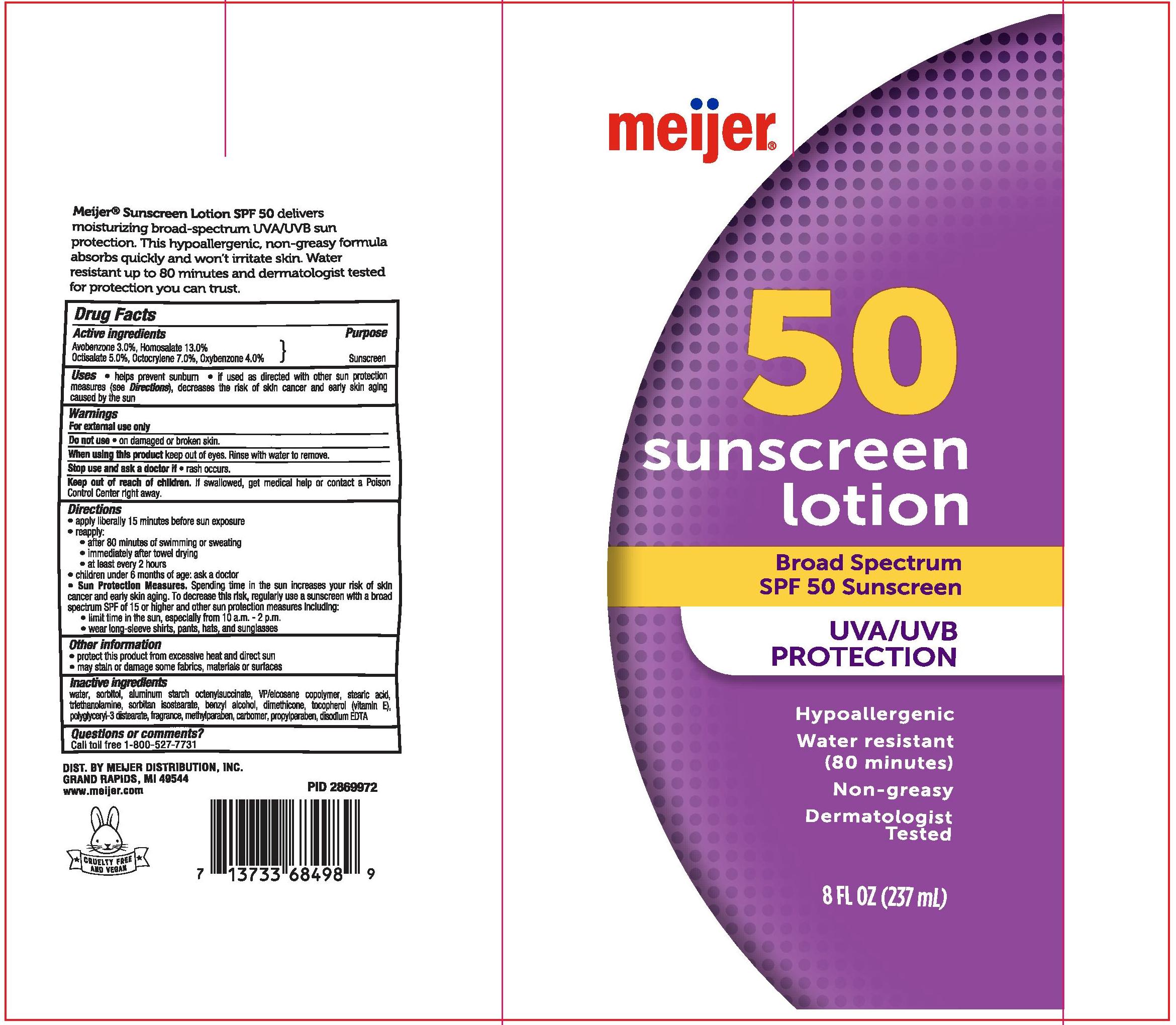 Pill image for Meijer Broad Spectrum Spf 50 Sunscreen Lotion
