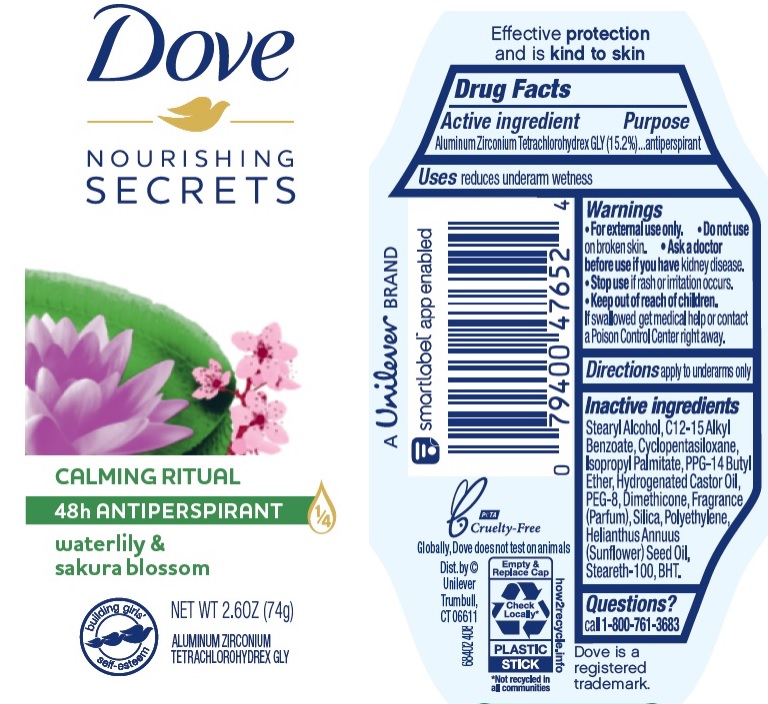 Pill image for Dove Nourishing Secrets Calming Ritual Waterlily & Sakura Blossoms 48h Antiperspirant