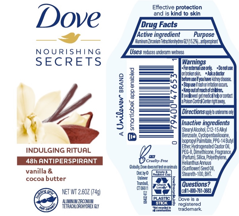 Pill image for Dove Nourishing Secrets Indulging Ritual Vanilla & Cocoa Butter 48h Antiperspirant