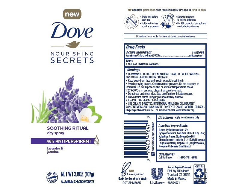 Pill image for Dove Nourishing Secrets Soothing Ritual Dry Spray Lavender & Jasmine 48h Antiperspirant