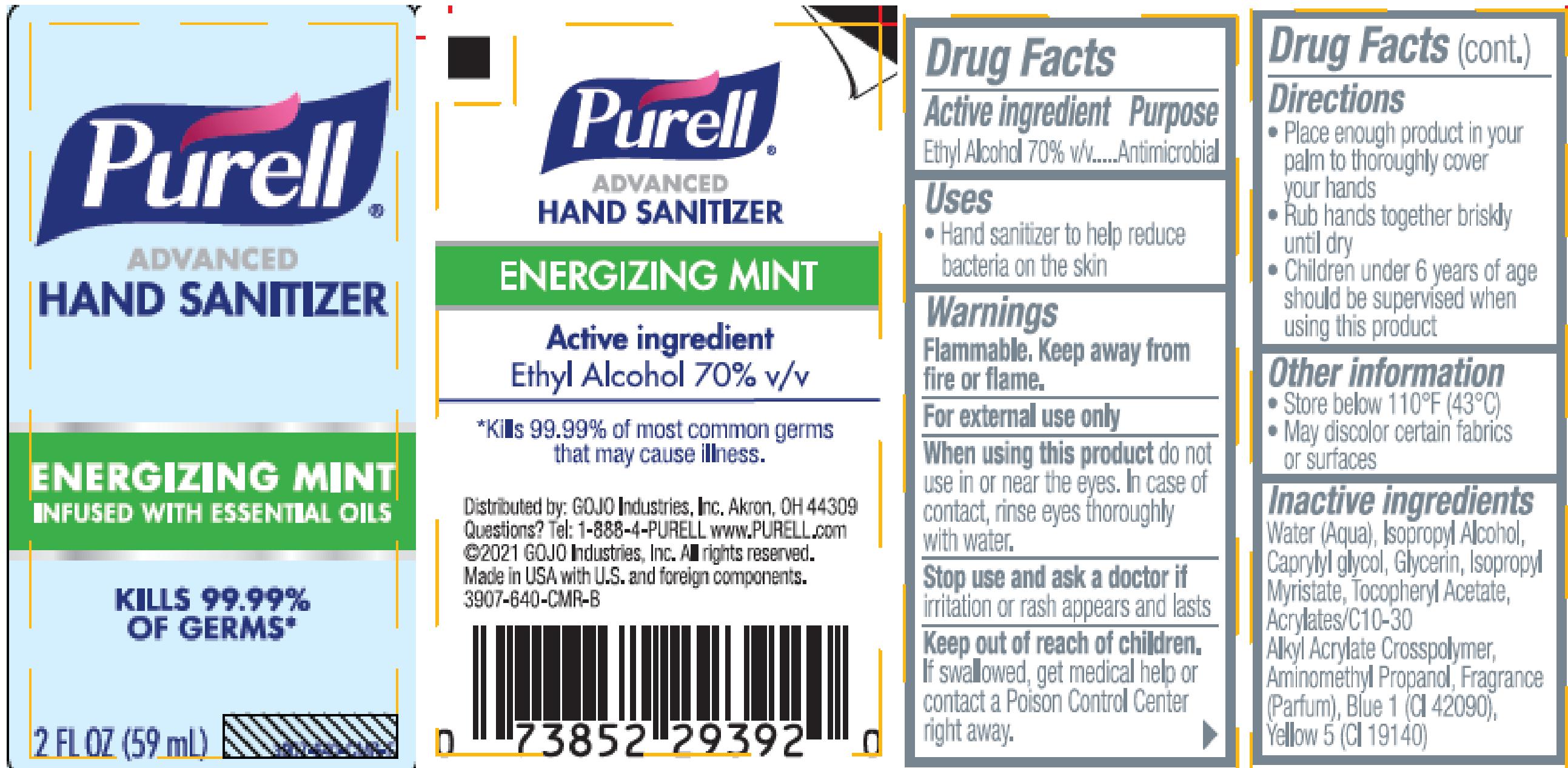 Pill image for Purell Advanced Hand Sanitizer Energizing Mint