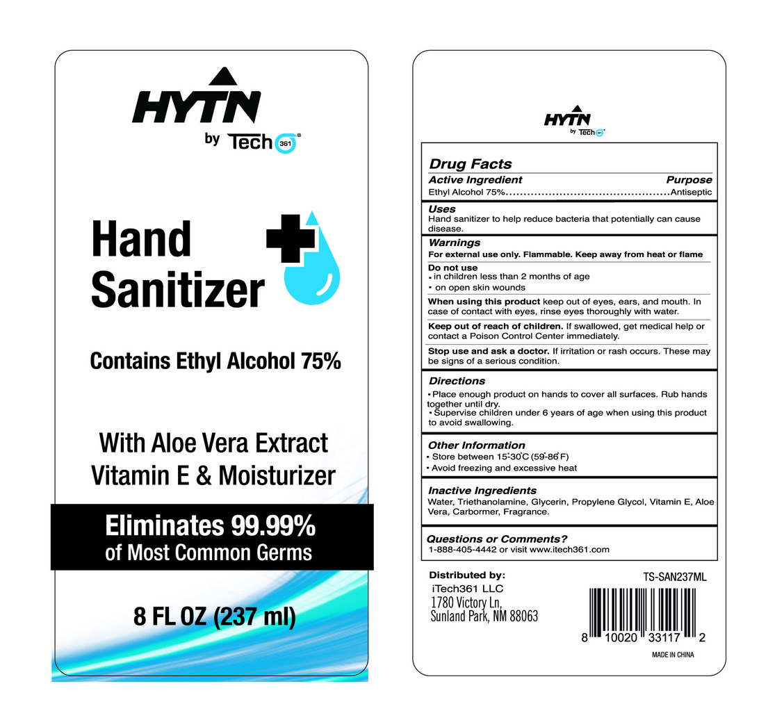 Pill image for Tech361 Hytn Hand Sanitizer With Aloe Vera And Vitamin E 237 Ml
