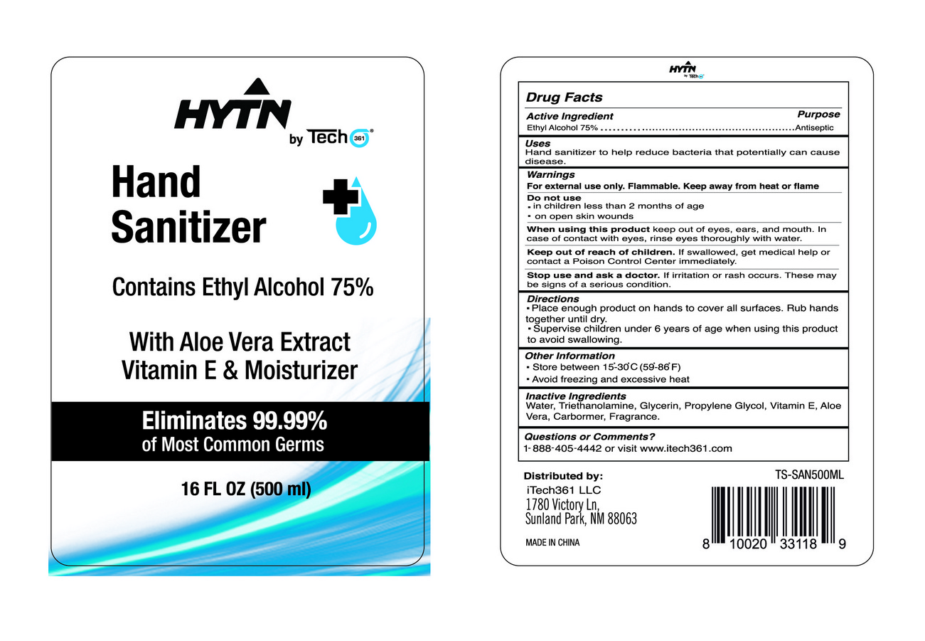 Pill image for Tech361 Hytn Hand Sanitizer With Aloe Vera And Vitamin E 500 Ml