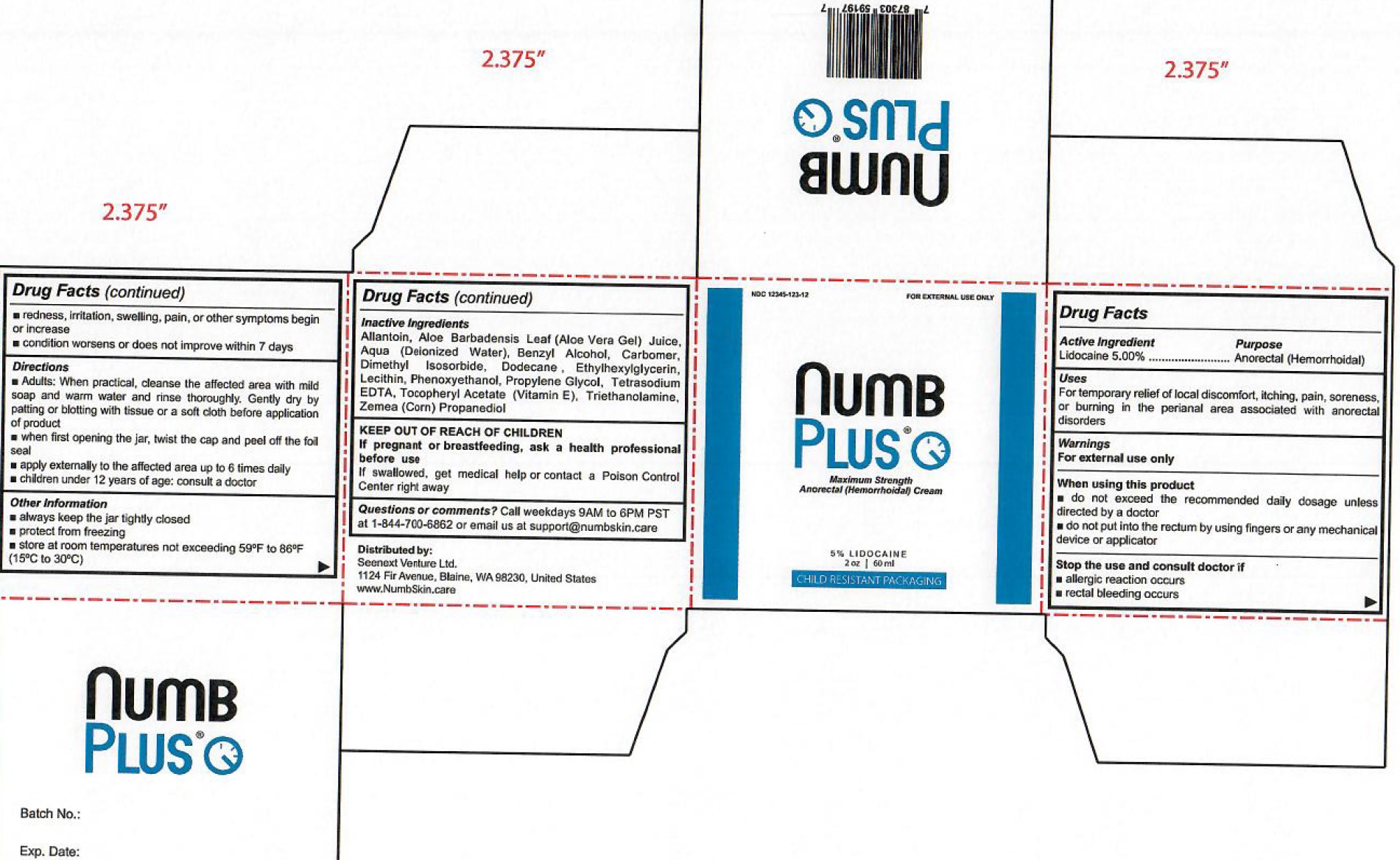 Pill image for Numb Plus Maximum Strength Anorectal Cream