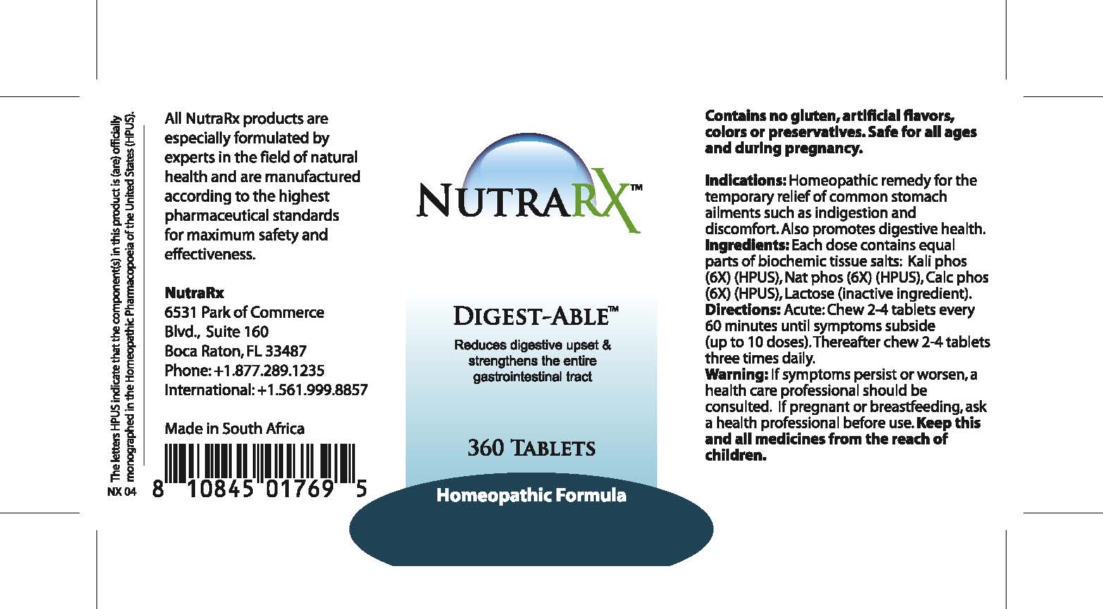 Pill image for Nutrarx Digest-able