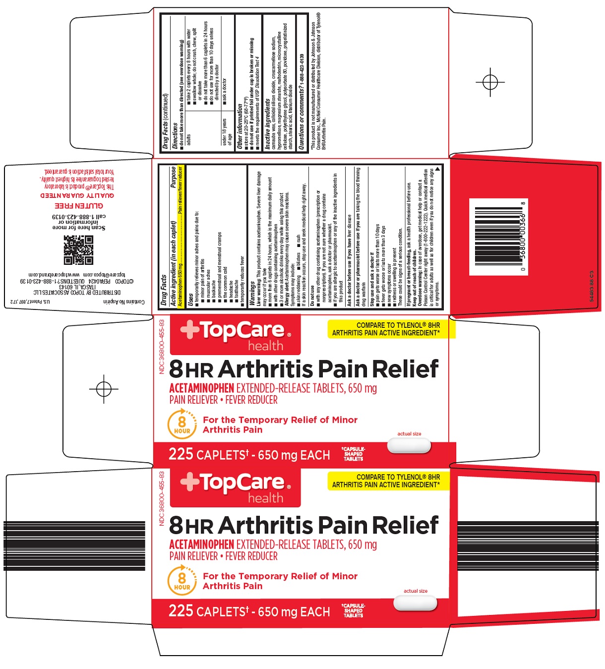 Pill image for Topco Associates Llc. 8 Hr Arthritis Pain Relief Drug Facts