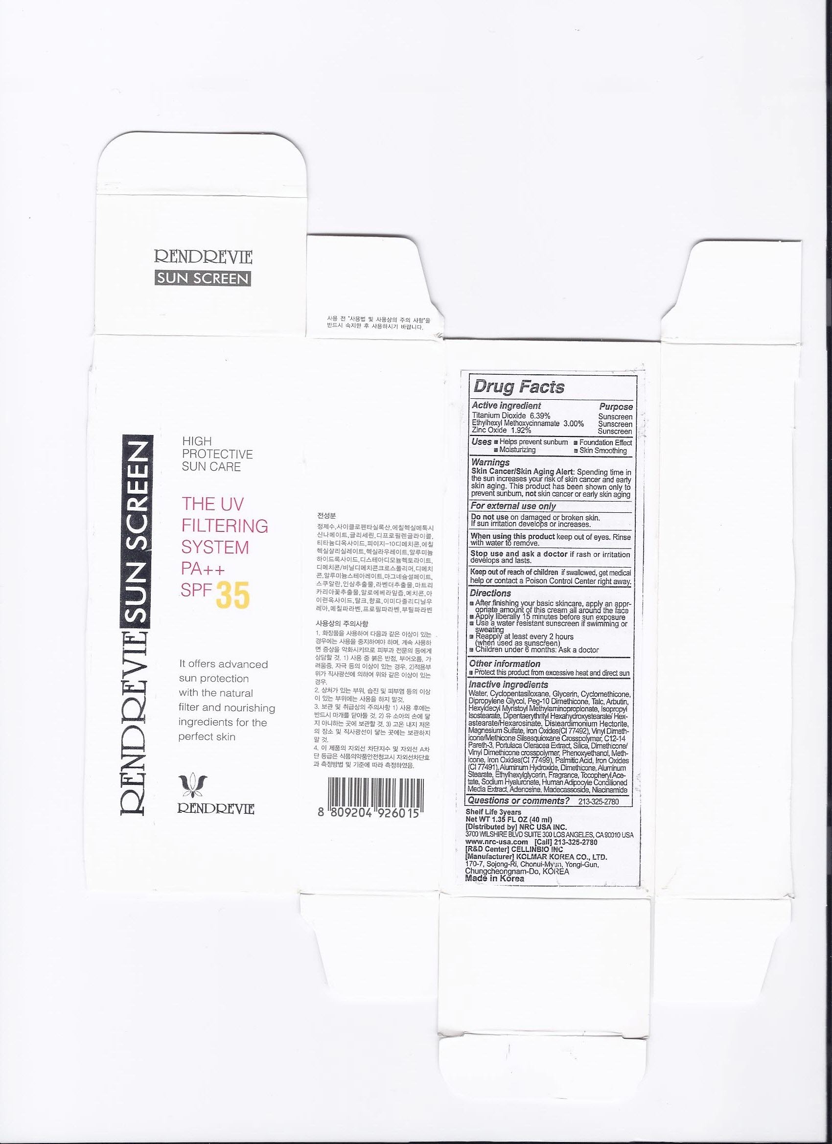 Pill image for Rendrevie Sun Screen Spf35 Pa++