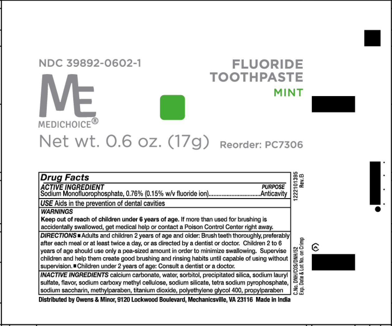 Pill image for Medichoice Fluoride Toothpaste