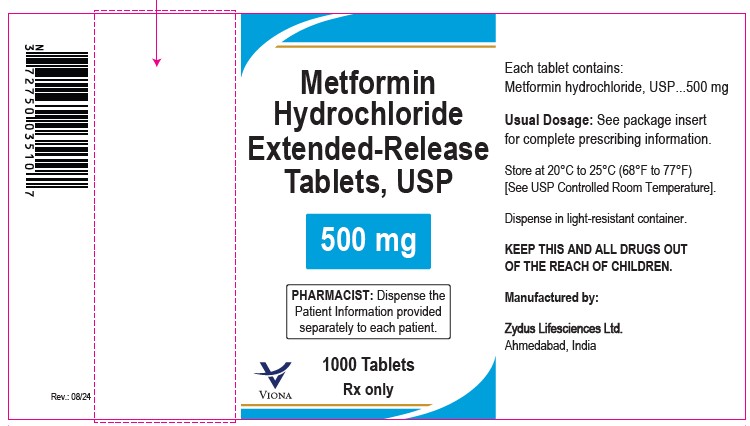 Pill image for Metformin Hydrochloride Extended-release Tablets, Usp