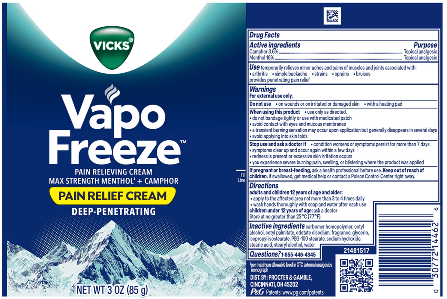 Pill image for Vicks® Vapofreeze™ Pain Relieving Cream