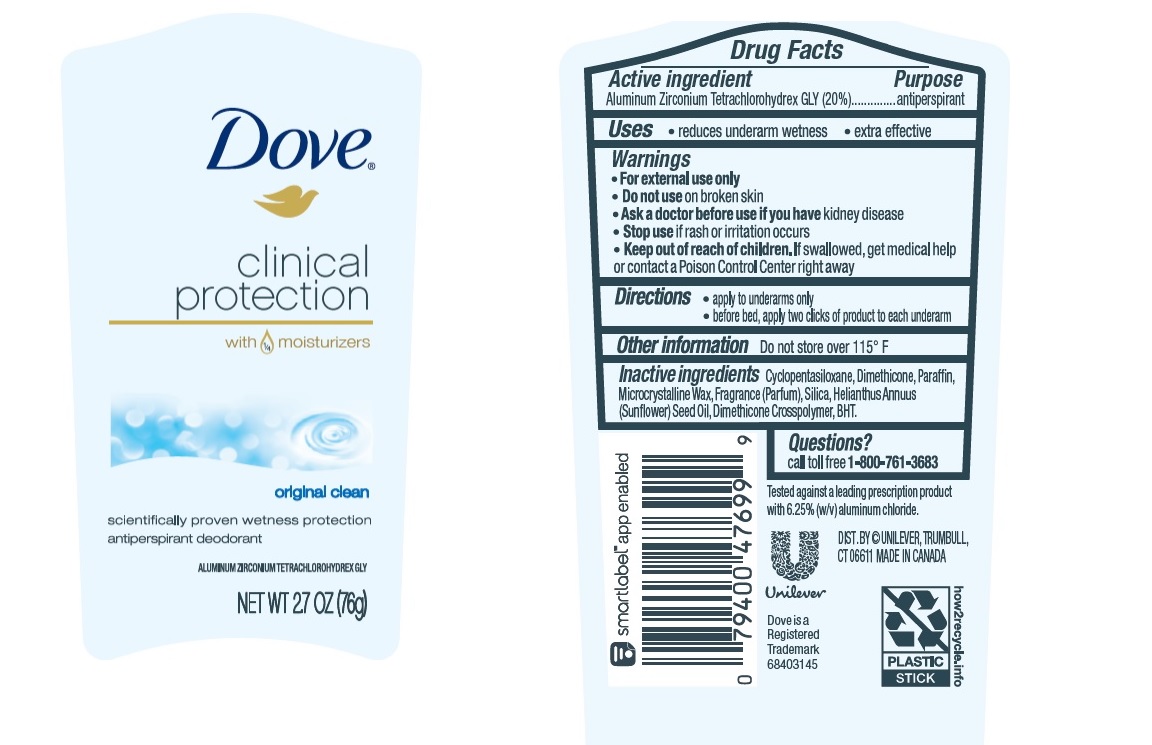 Pill image for Dove Clinical Protection Original Clean Antiperspirant Deodorant
