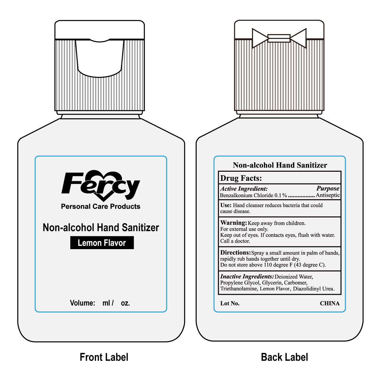 Pill image for Fercy Personal Care Products Non Alcohol Hand Sanitizer Lemon Flavor