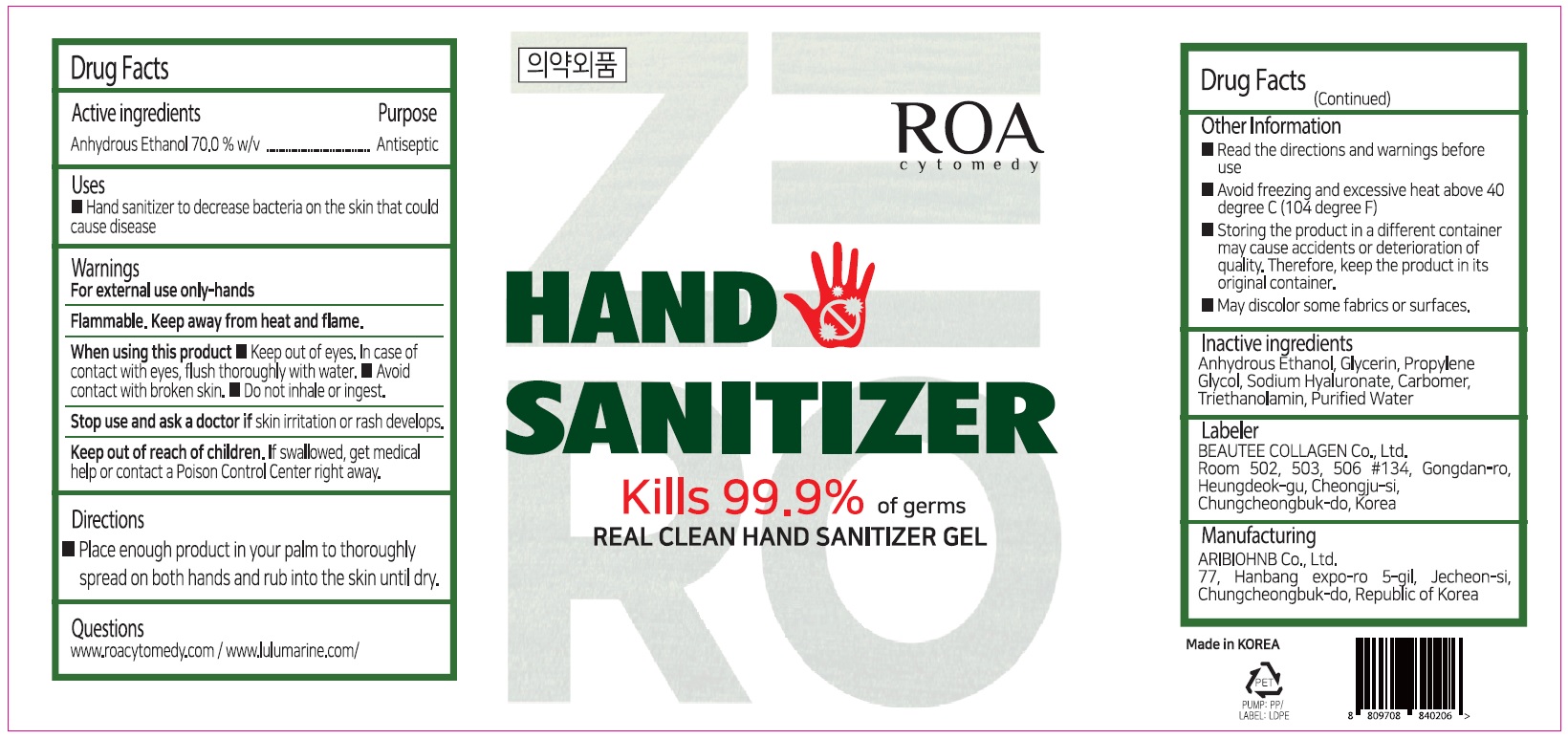 Pill image for Ari Bio H&b Co., Ltd. - Real Clean Hand Sanitizer Gel