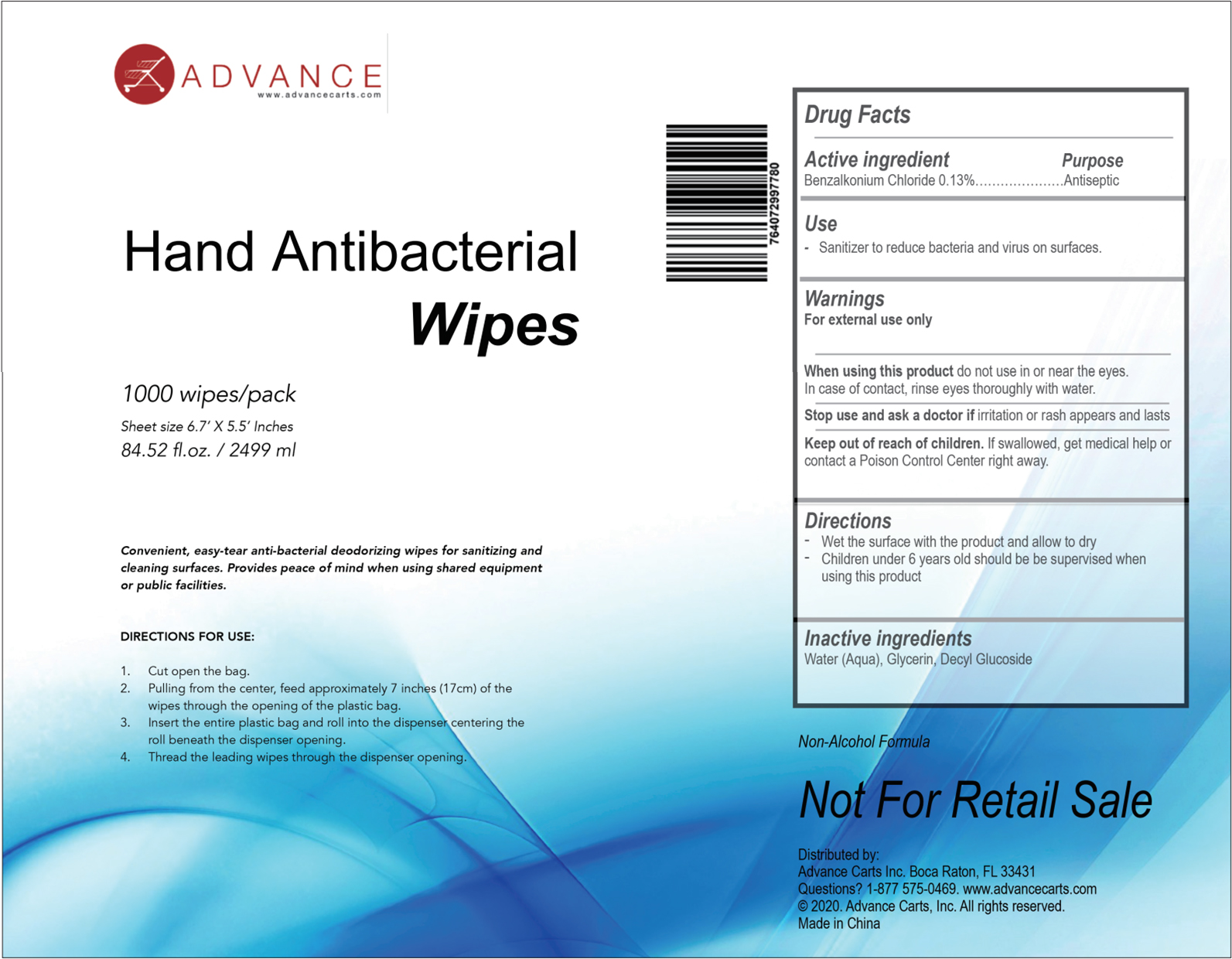 Pill image for Hand Antibacterial Wipes