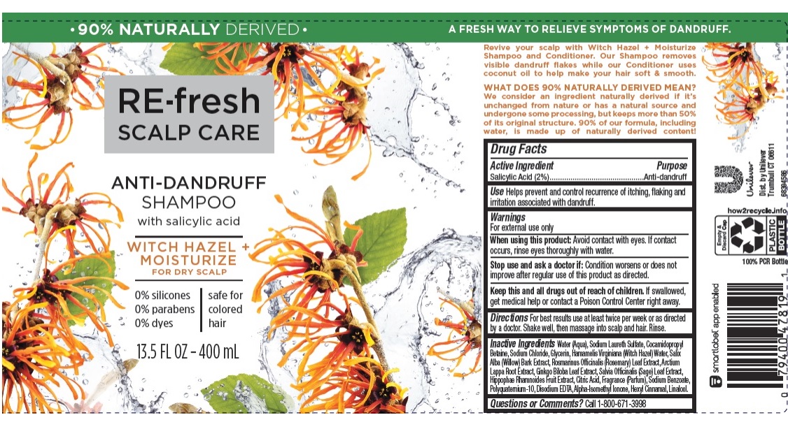 Pill image for Re-fresh Scalp Care Witch Hazel + Moisture Anti-dandruff Shampoo