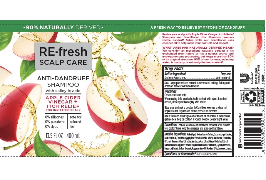 Pill image for Re-fresh Scalp Care Apple Cider Vinegar + Itch Relief Anti-dandruff Shampoo
