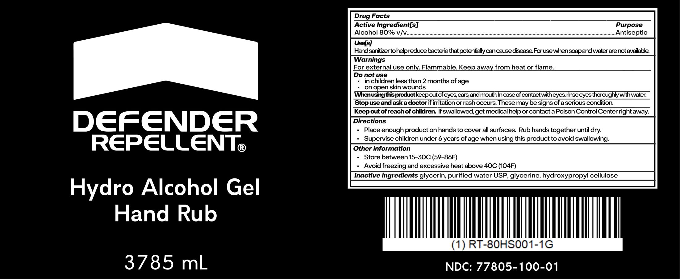 Pill image for defender repellant gel hand sanitizer