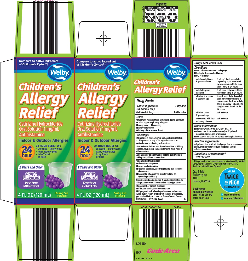 Pill image for Aldi Inc. Children’s Allergy Relief Drug Facts