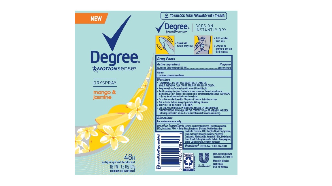Pill image for Degree Motionsense Dry Spray Mango & Jasmine 48h Antiperspirant Deodorant