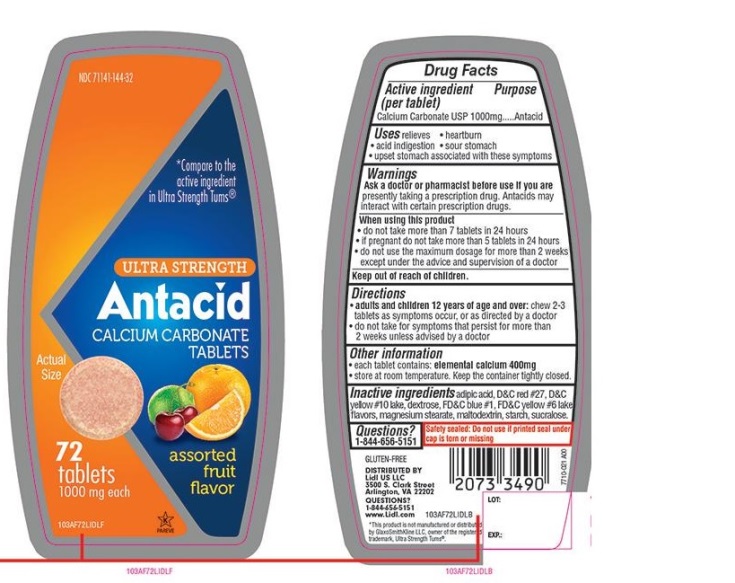 Pill image for Lidl Ultra Strength Antacid Calcium Carbonate Chewable Tablets
