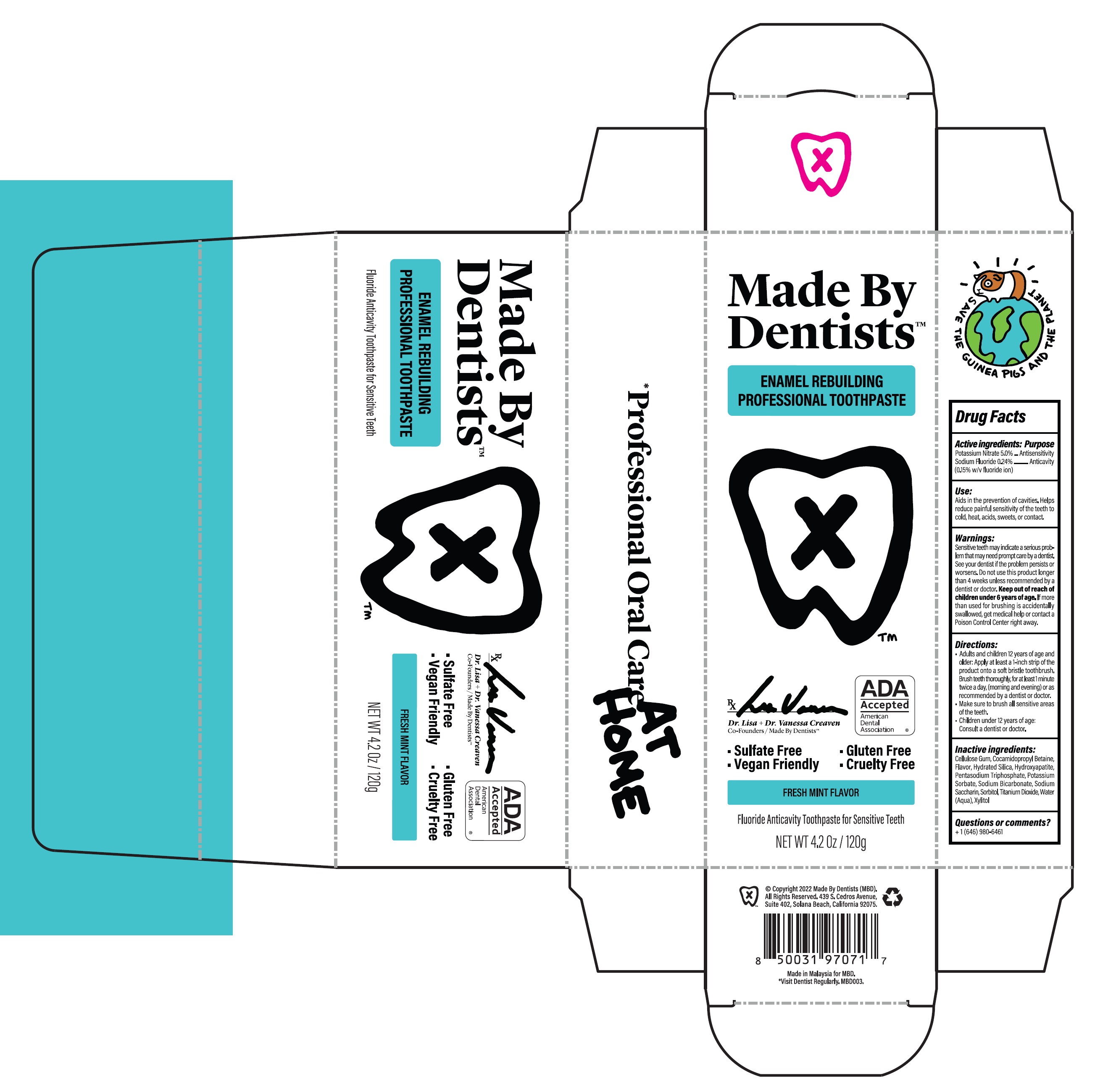 Pill image for Made By Dentists Enamel Rebuilding Toothpaste Fresh Mint