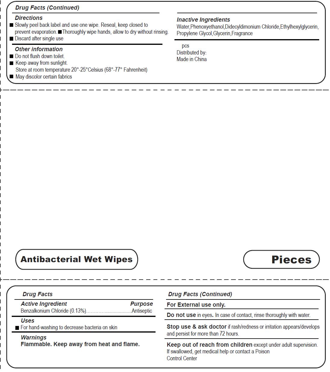 Pill image for 79293-001 Antibacterial Wet Wipes 0.13% Benzalkonium Chloride