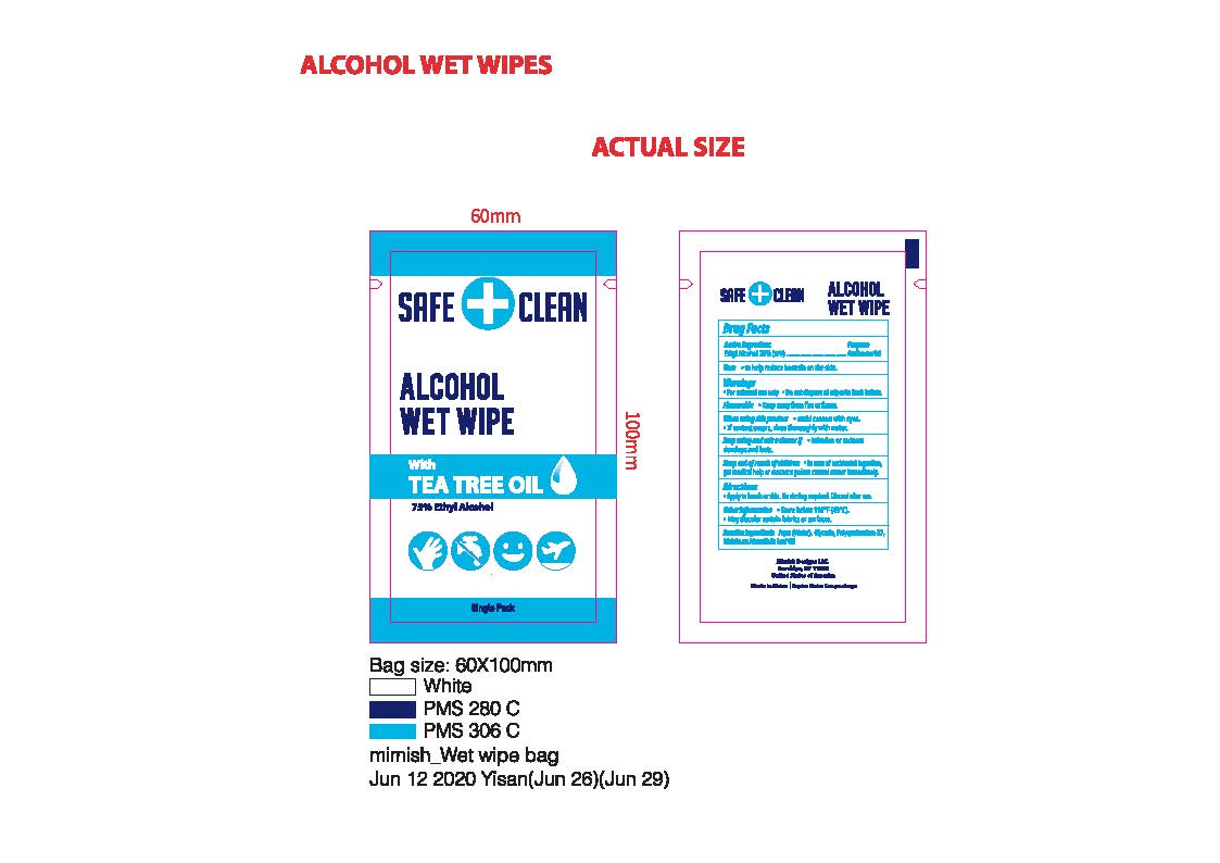 Pill image for Safe+clean Alcohol Wet Wipe