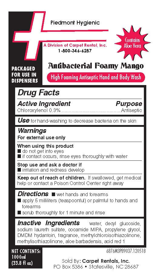 Pill image for Antibacterial Foamy Mango High Foaming Antiseptic Hand And Body Wash 6876 Drug Facts And Label