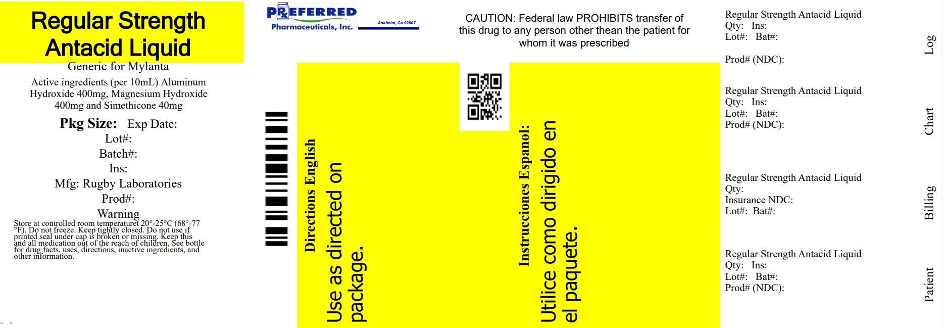 Pill image for Rugby Regular Strength Antacid Liquid