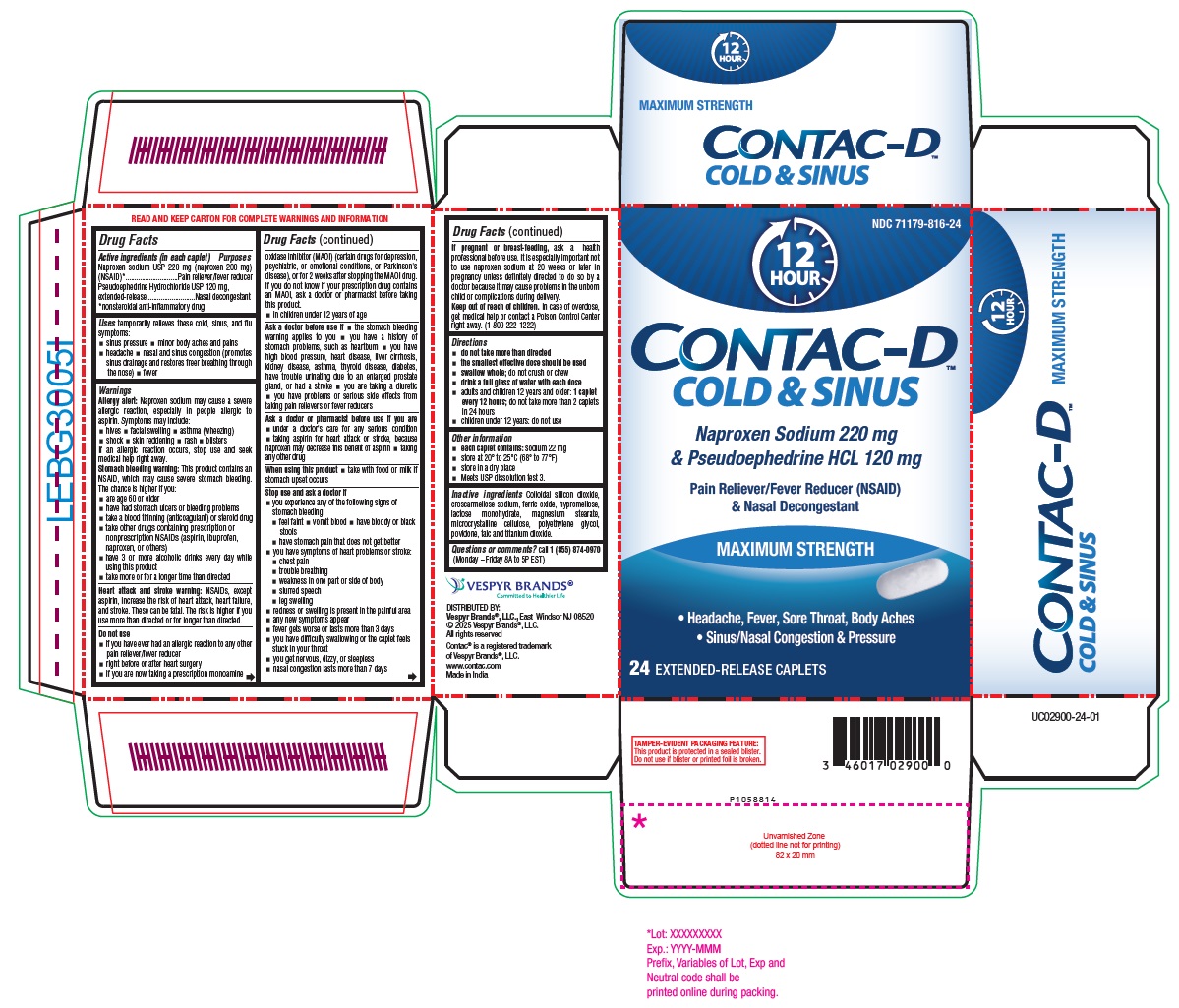 Pill image for Naproxen Sodium And Pseudoephedrine Hydrochloride Extended-release Tablets, Usp 220 Mg/120 Mg Sinus And Cold