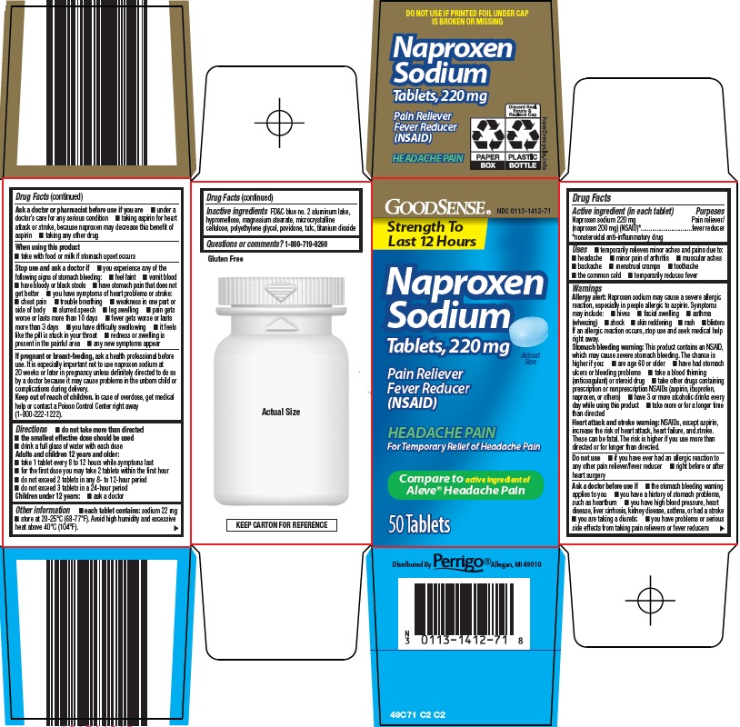 Pill image for Perrigo Naproxen Sodium Tablets, 220mg Drug Facts