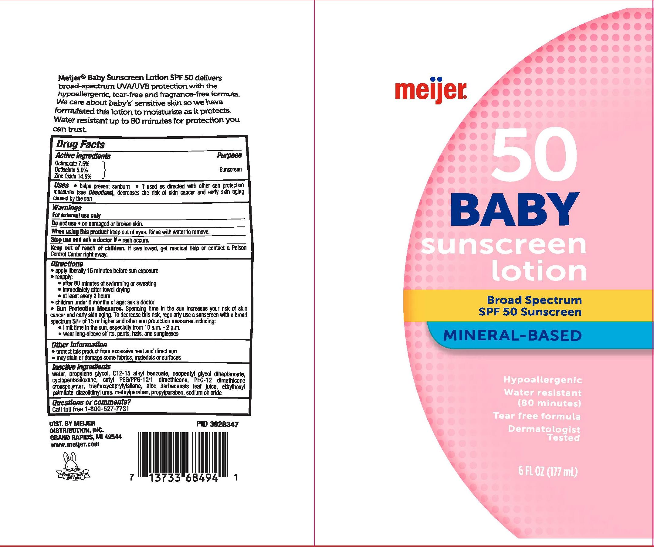 Pill image for Meijer Kids Broad Spectrum Spf 50 Mineral-based Sunscreen Lotion
