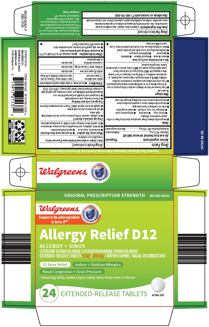 Pill image for Walgreen Co. Allergy Relief D12 Drug Facts