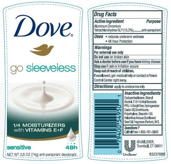Pill image for Dove Go Sleeveless Sensitive Antiperspirant Deodorant