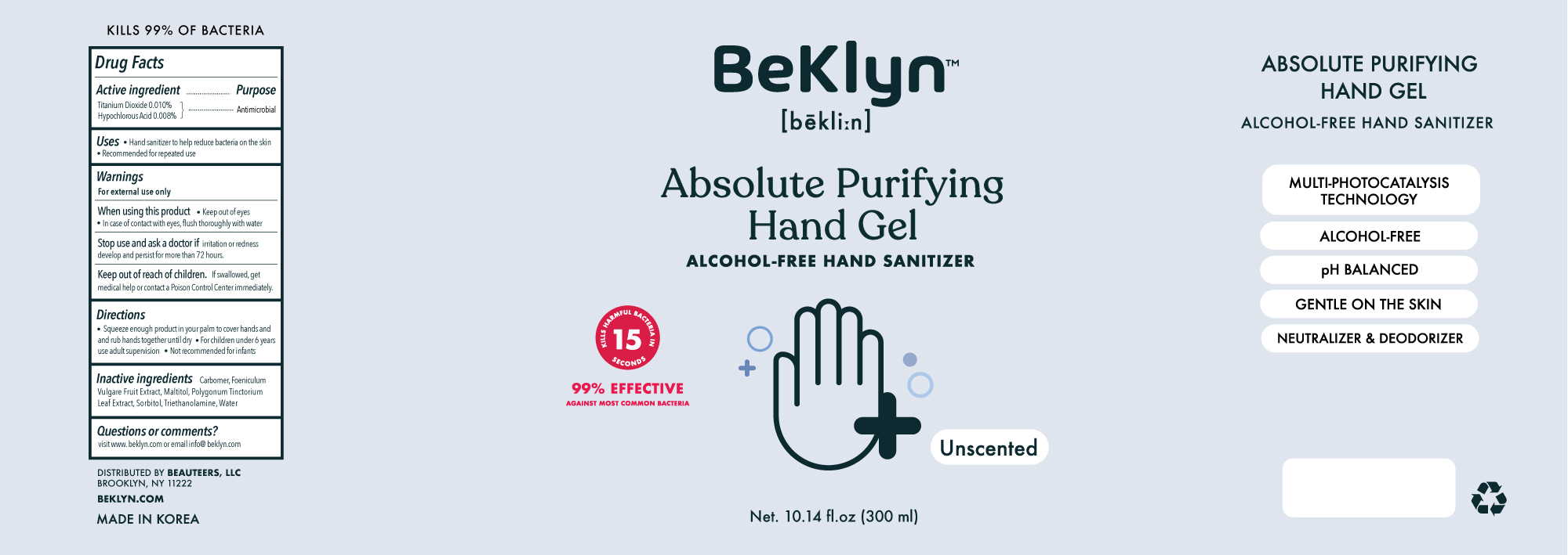 Pill image for My Corp - Beklyn Absolute Purifying Hand Gel