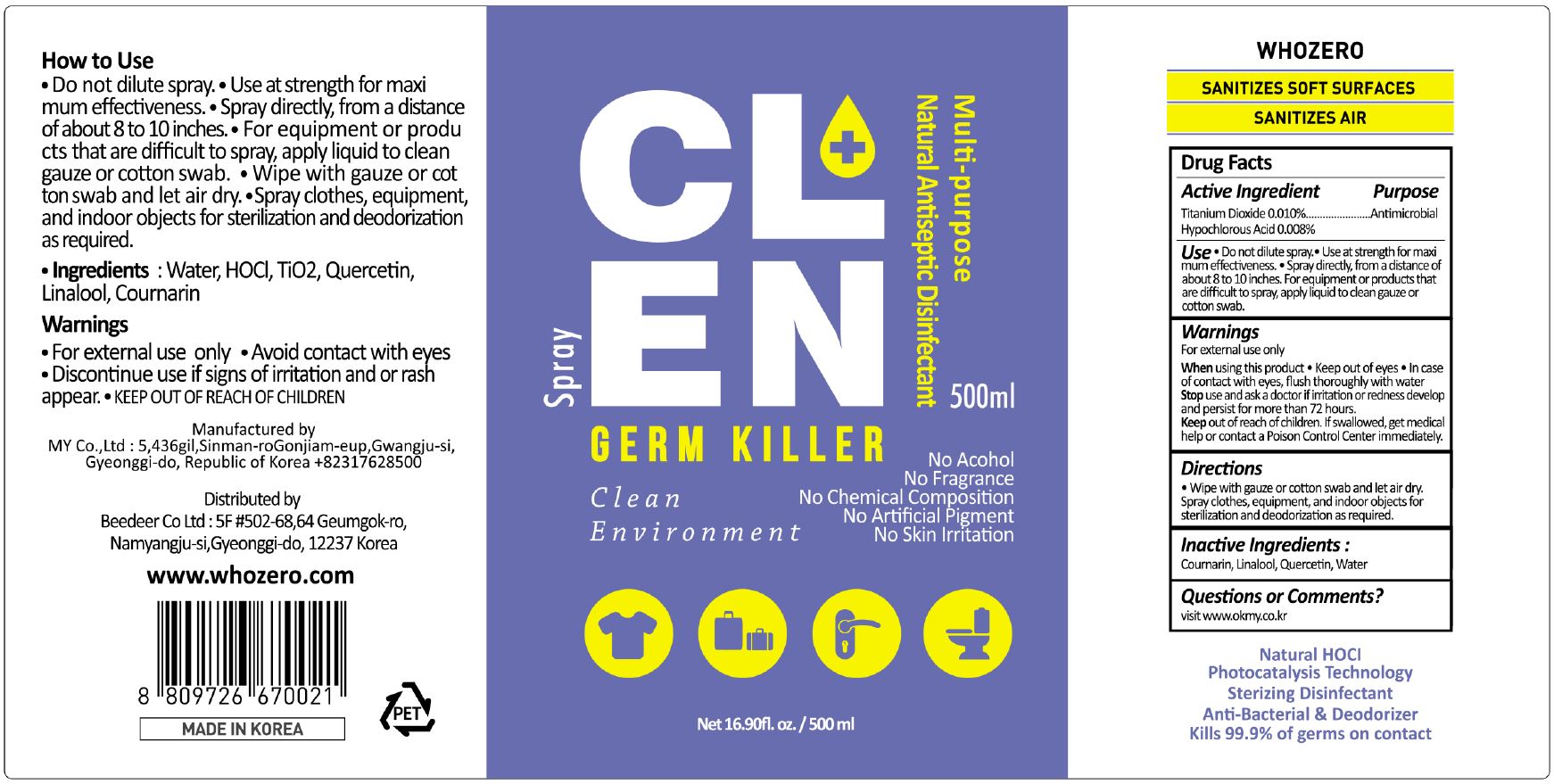 Pill image for My Corp - Clen Germ Killer-spray