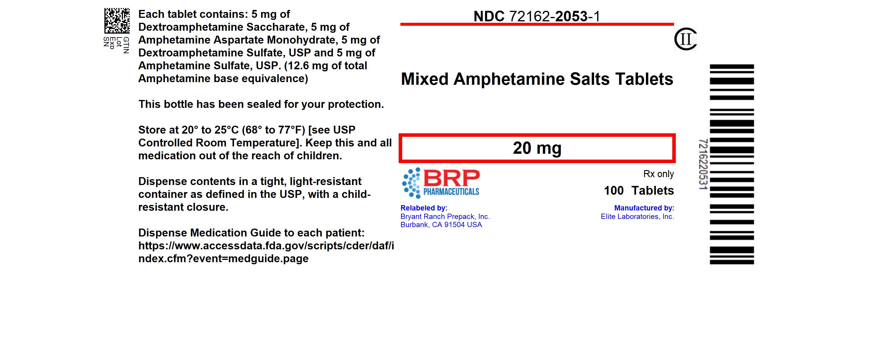 Pill image for Dextroamphetamine Saccharate, Amphetamine Aspartate Monohydrate, Dextroamphetamine Sulfate And Amphetamine Sulfate Tablets