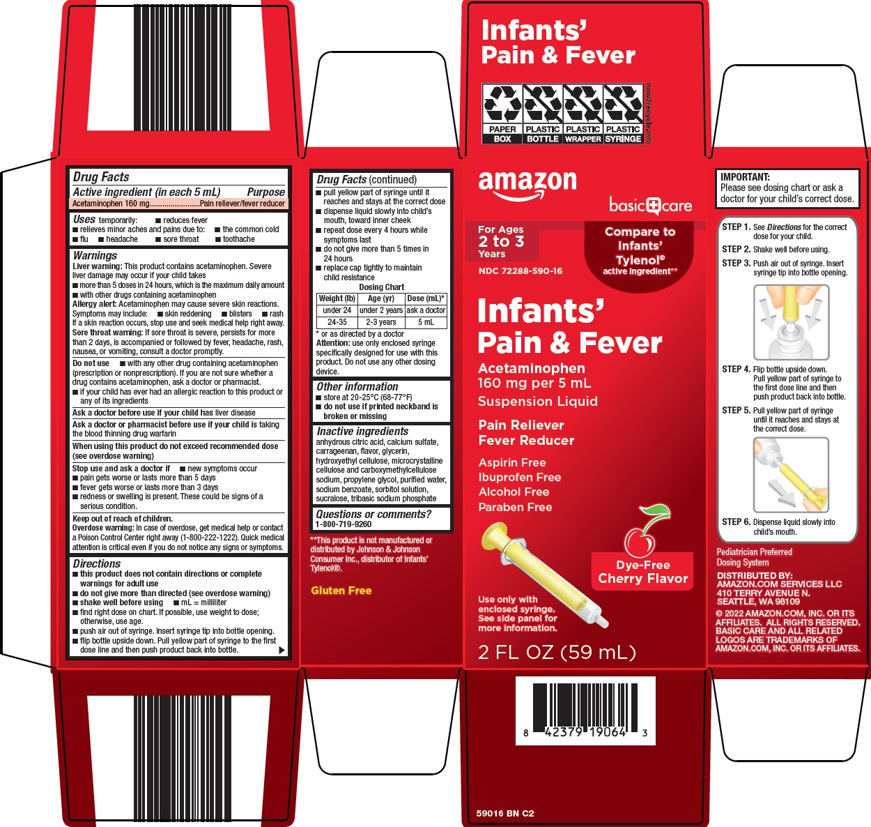 Pill image for Amazon Infants’ Pain & Fever Drug Facts
