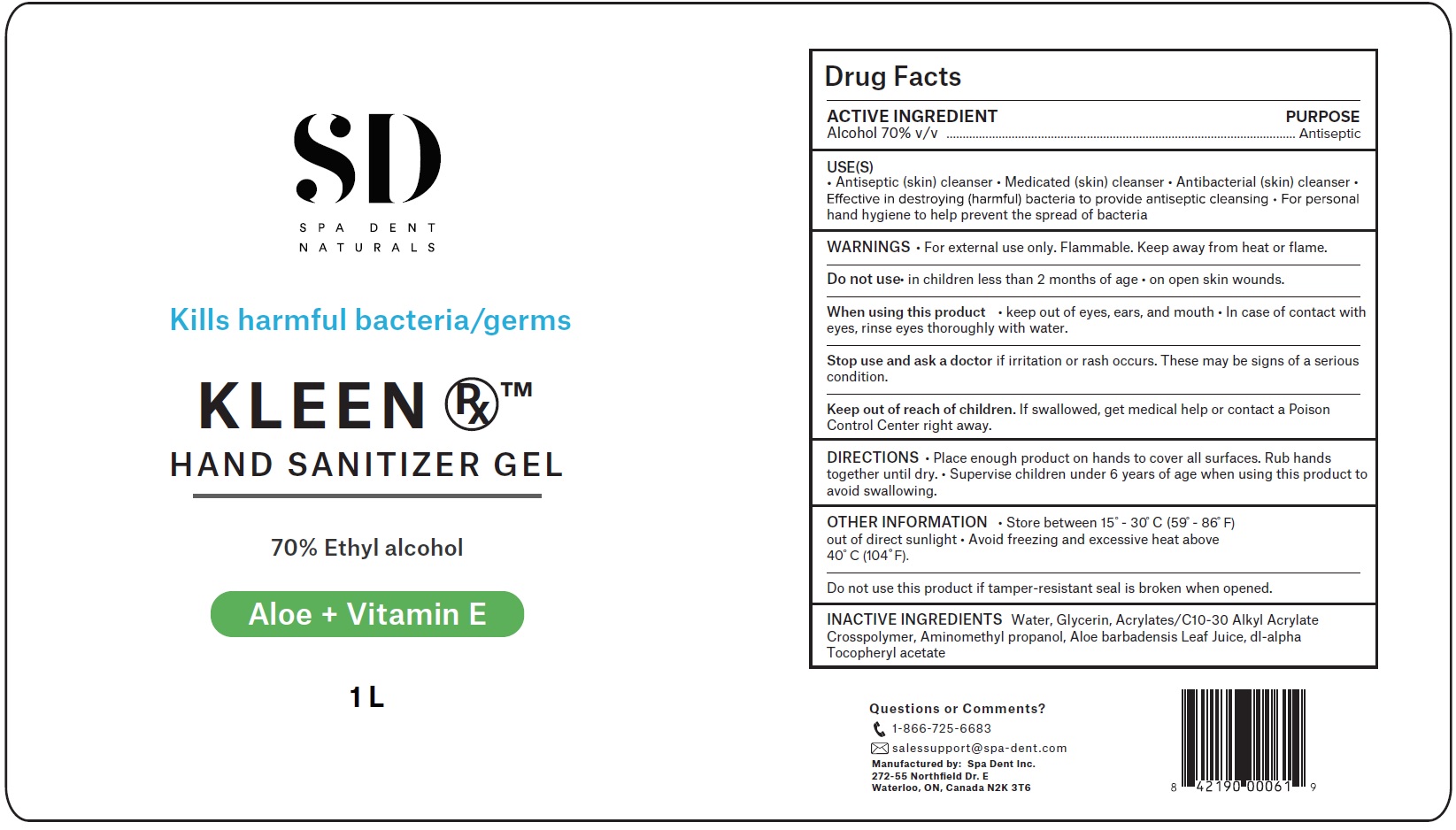Pill image for sd kleen rx hand sanitizer gel