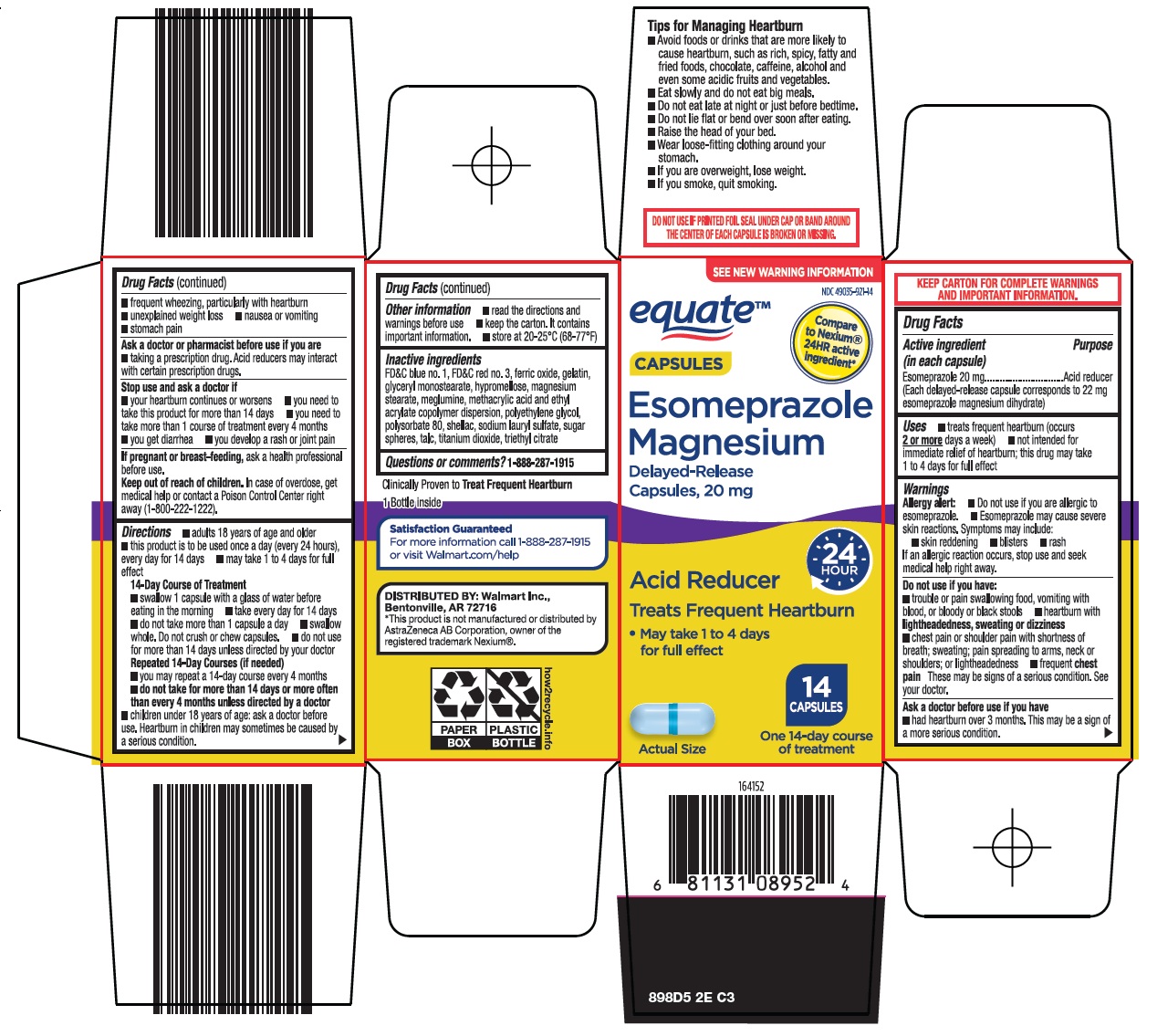 Pill image for Wal-mart Esomeprazole Magnesium Drug Facts